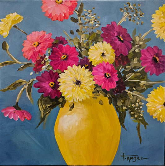 Burst of Springtime | Original Painting 12x12x1.25"