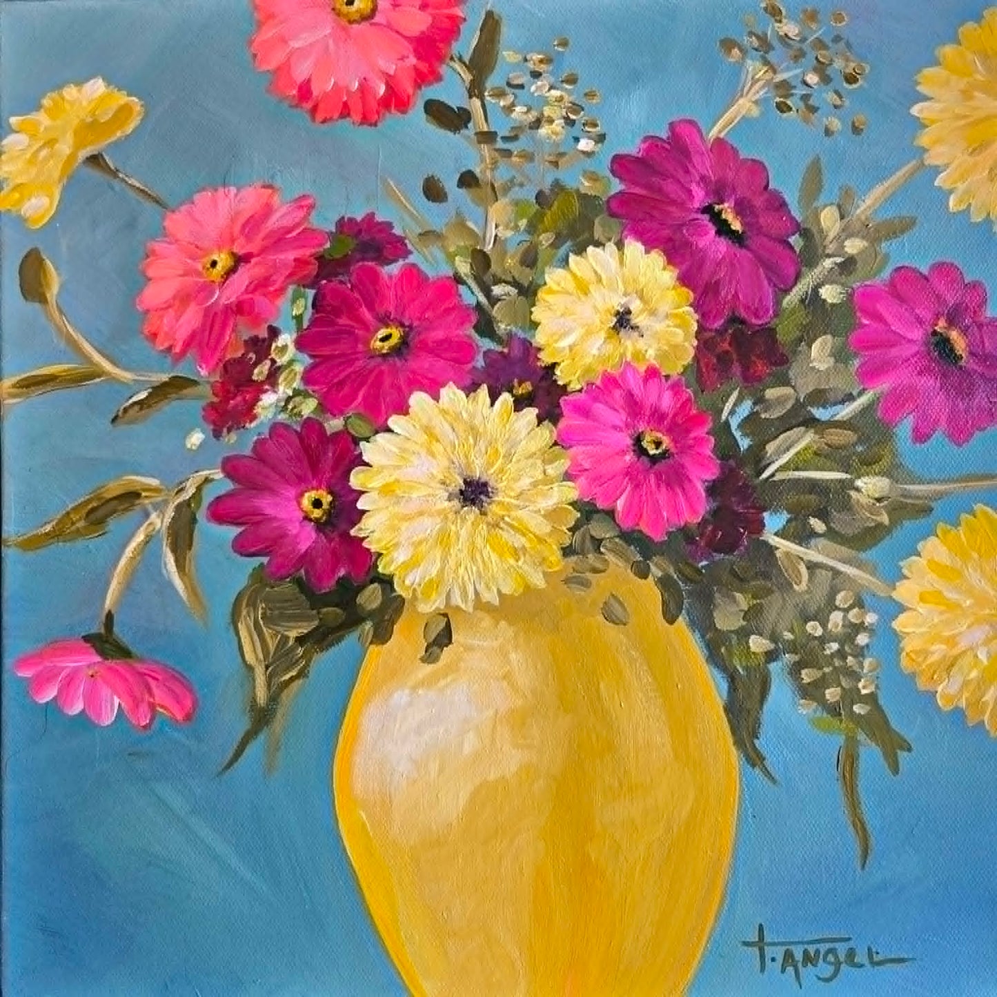 Burst of Springtime | Original Painting 12x12x1.25"