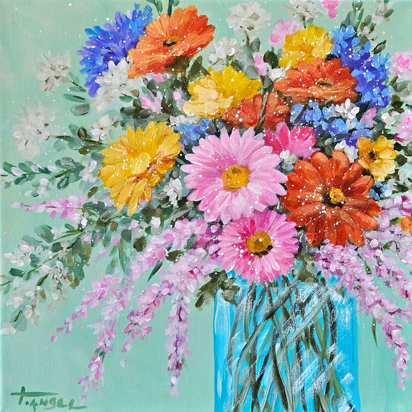 Wildflowers | Original Painting | 12x12x1.25"